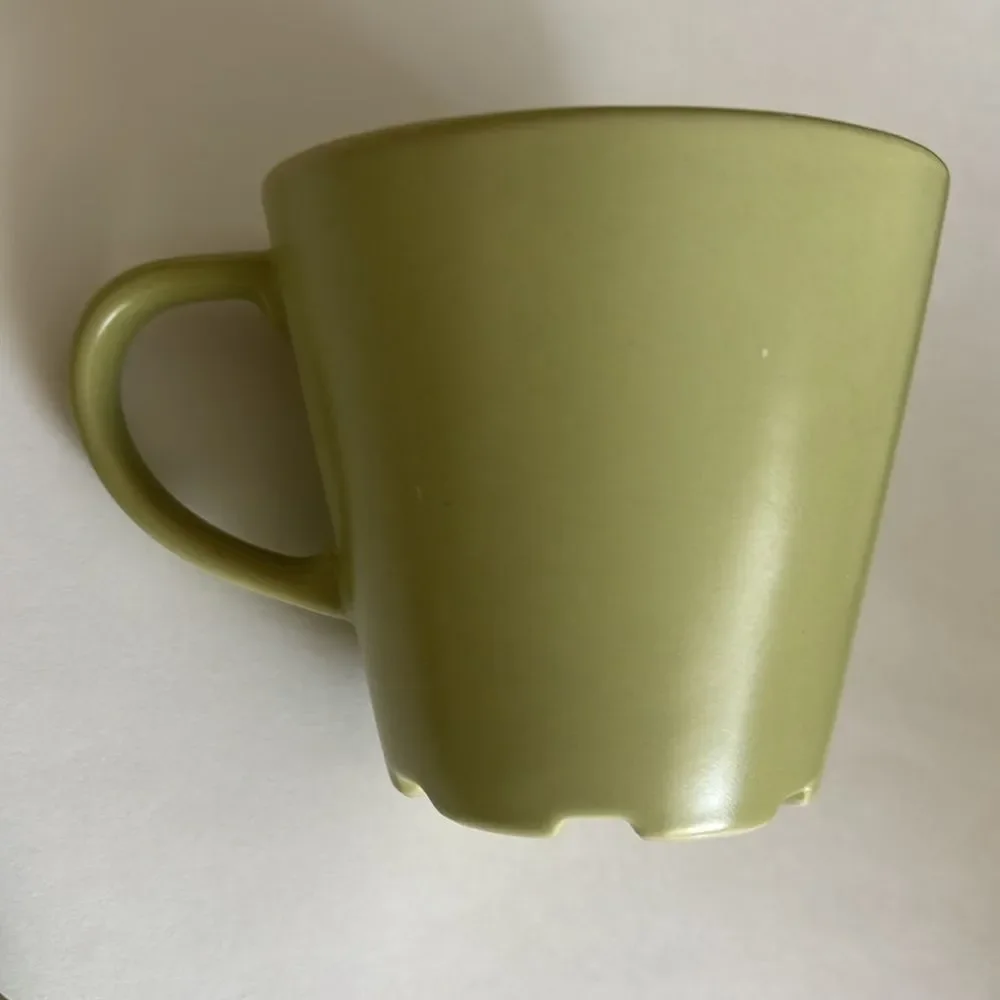 IKEA Set of 4 Dinera Green Matte Stoneware Cups and Saucers